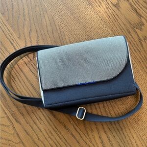 Rothy's blue white belt bag